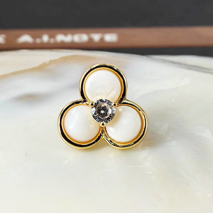 Shell Petal Stud Earrings with S925 Posts