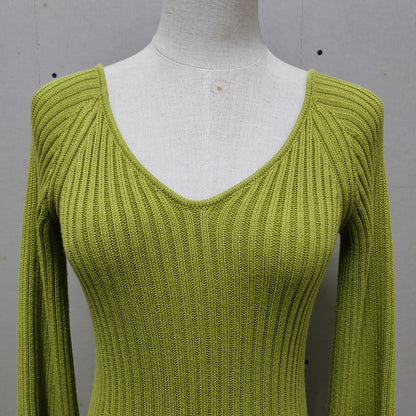 Women's Sheath Dress Simple Style V Neck Long Sleeve Solid Color Above Knee Holiday