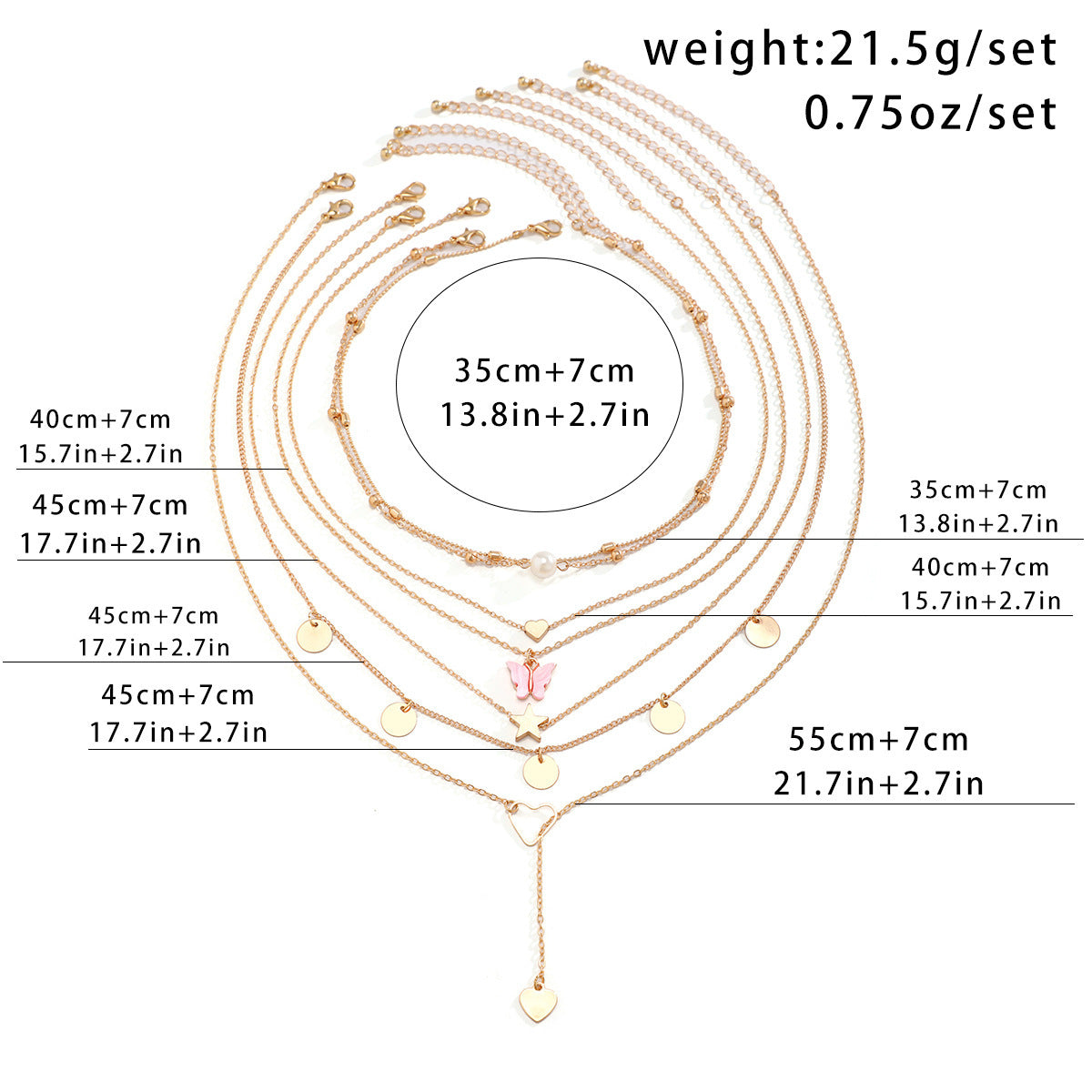 Jewelry Retro Star Heart Shape Arylic Alloy Copper Plating Pendant Necklace