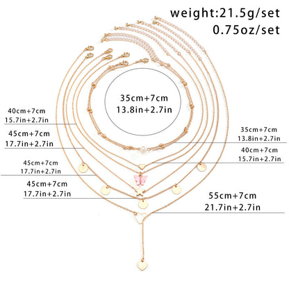 Jewelry Retro Star Heart Shape Arylic Alloy Copper Plating Pendant Necklace