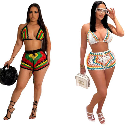 Women's Sexy Color Block 2 Pieces Set Tankinis Swimwear