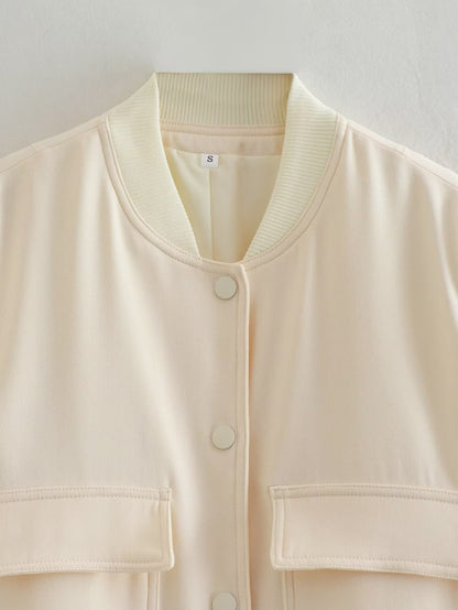 Women's Streetwear Solid Color Single Breasted Coat Casual Jacket