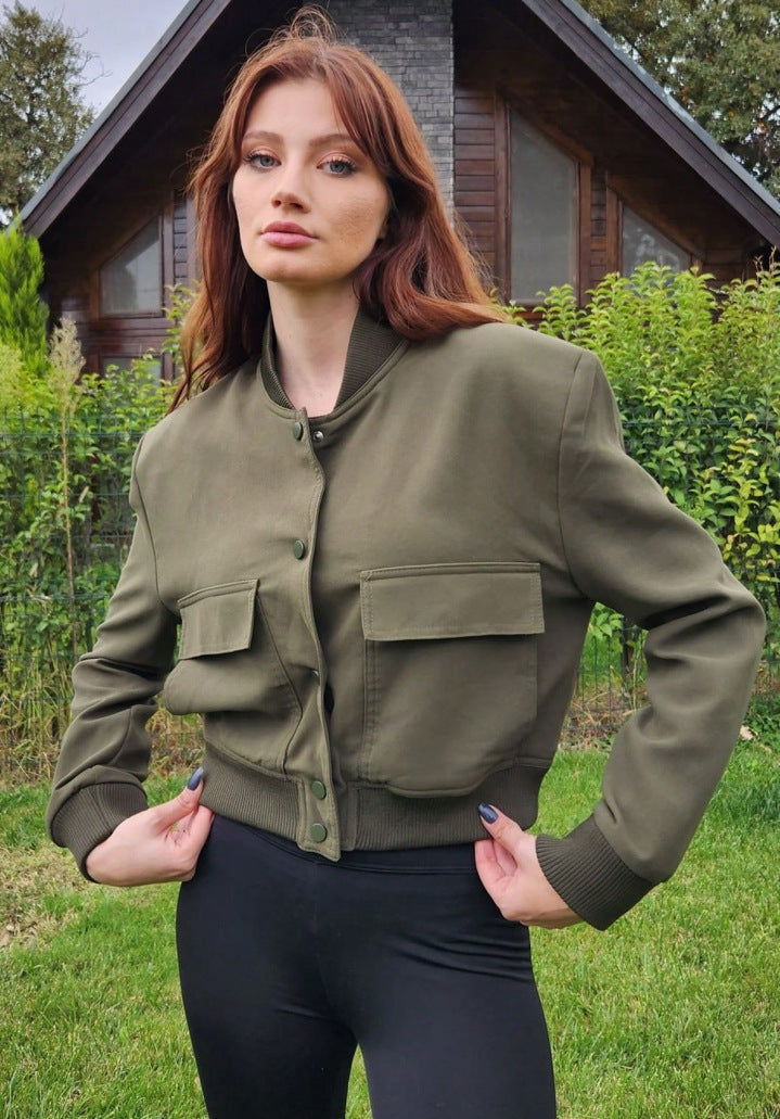 Women's Streetwear Solid Color Single Breasted Coat Casual Jacket