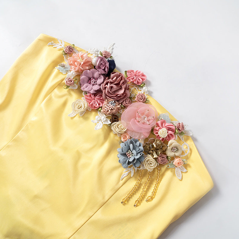 Women's Wrap Crop Top Sleeveless Tank Tops Streetwear Flower