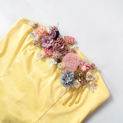 Women's Wrap Crop Top Sleeveless Tank Tops Streetwear Flower