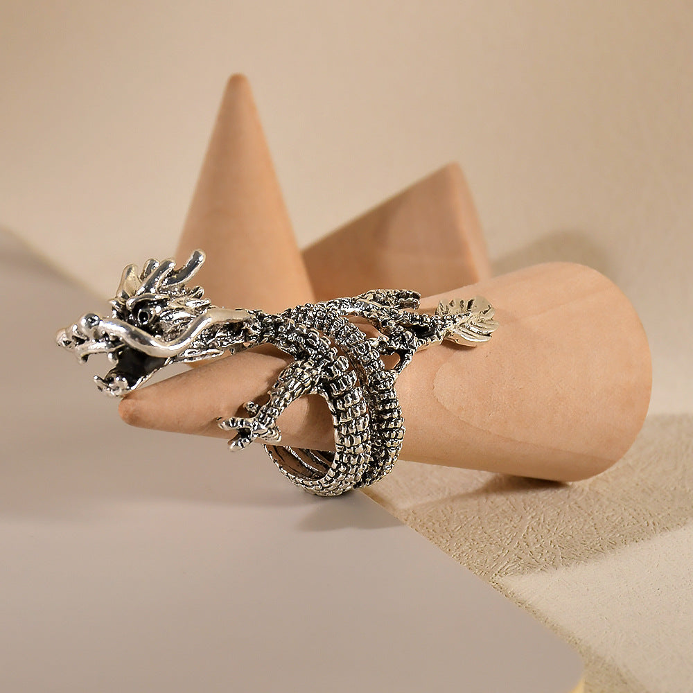 Casual Dragon Alloy Plating Diamond Unisex Rings