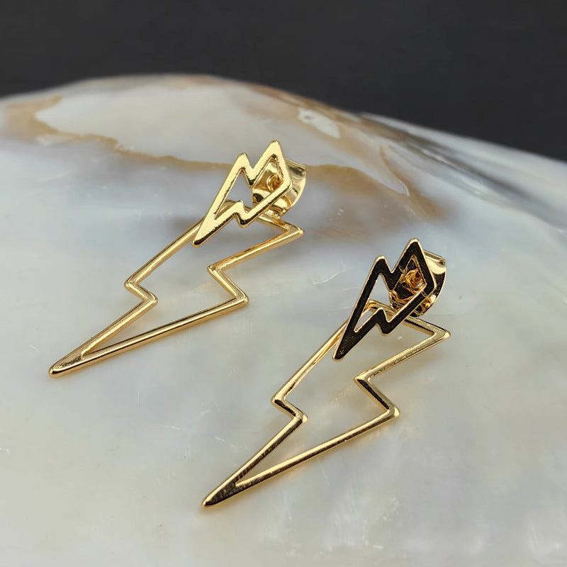 Minimal Geometric Streamline Stud Earrings