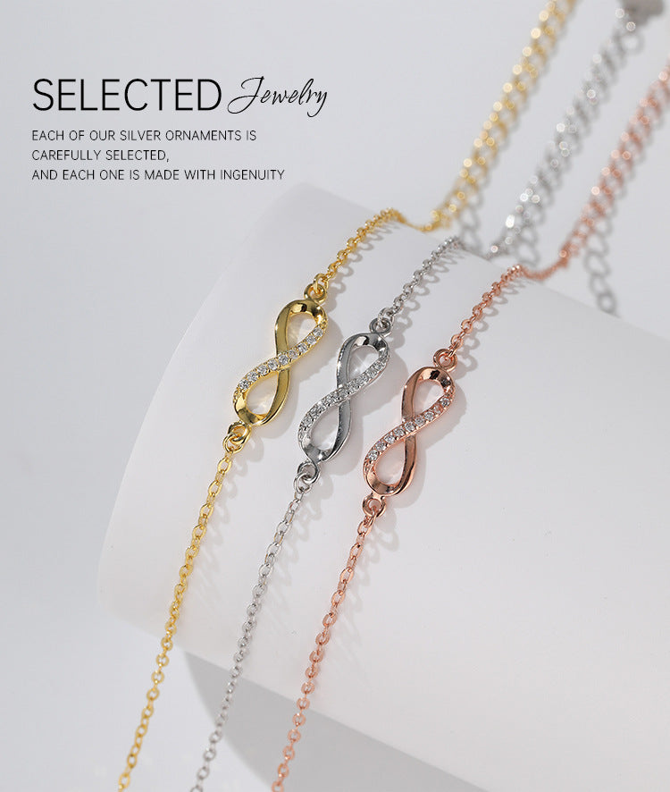 925 Sterling Silver cable chain Bracelets Simple Style