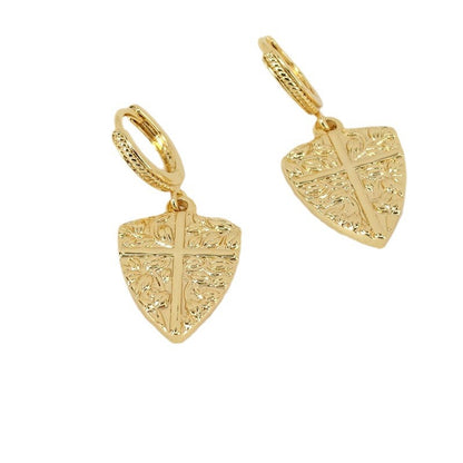 Irregular Geometric Gold Plated Drop Earrings