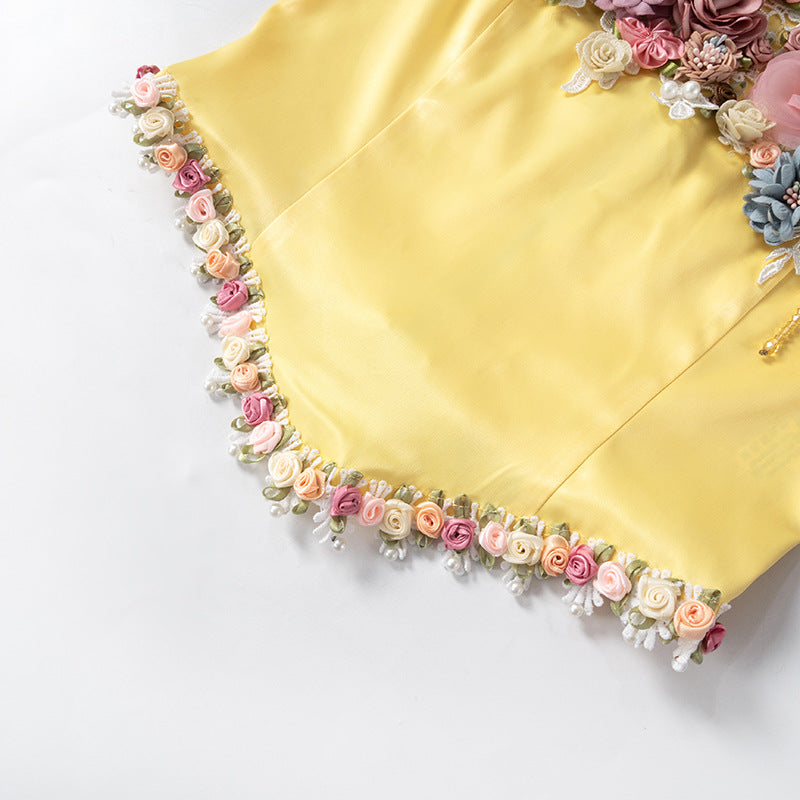 Women's Wrap Crop Top Sleeveless Tank Tops Streetwear Flower