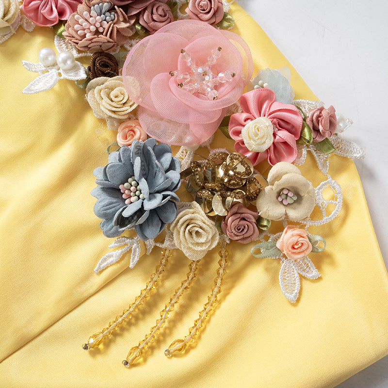 Women's Wrap Crop Top Sleeveless Tank Tops Streetwear Flower