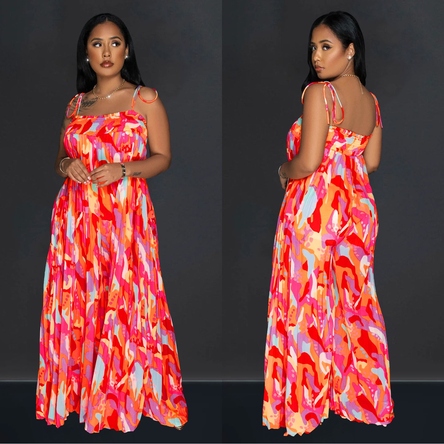 Women's Daily Casual Colorful Full Length Jumpsuits