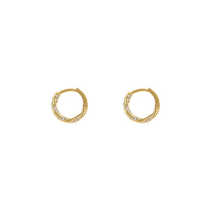 New Popular Niche Unique Earrings Women's Gold Premium Sensory Ring Ear Buckle Earrings