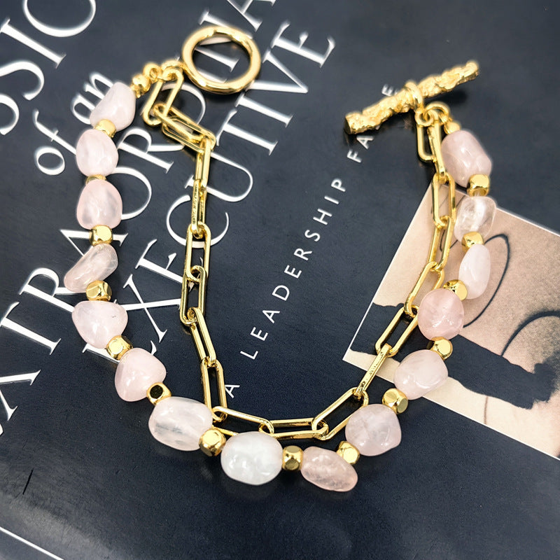 Rose Quartz Beaded Bracelet