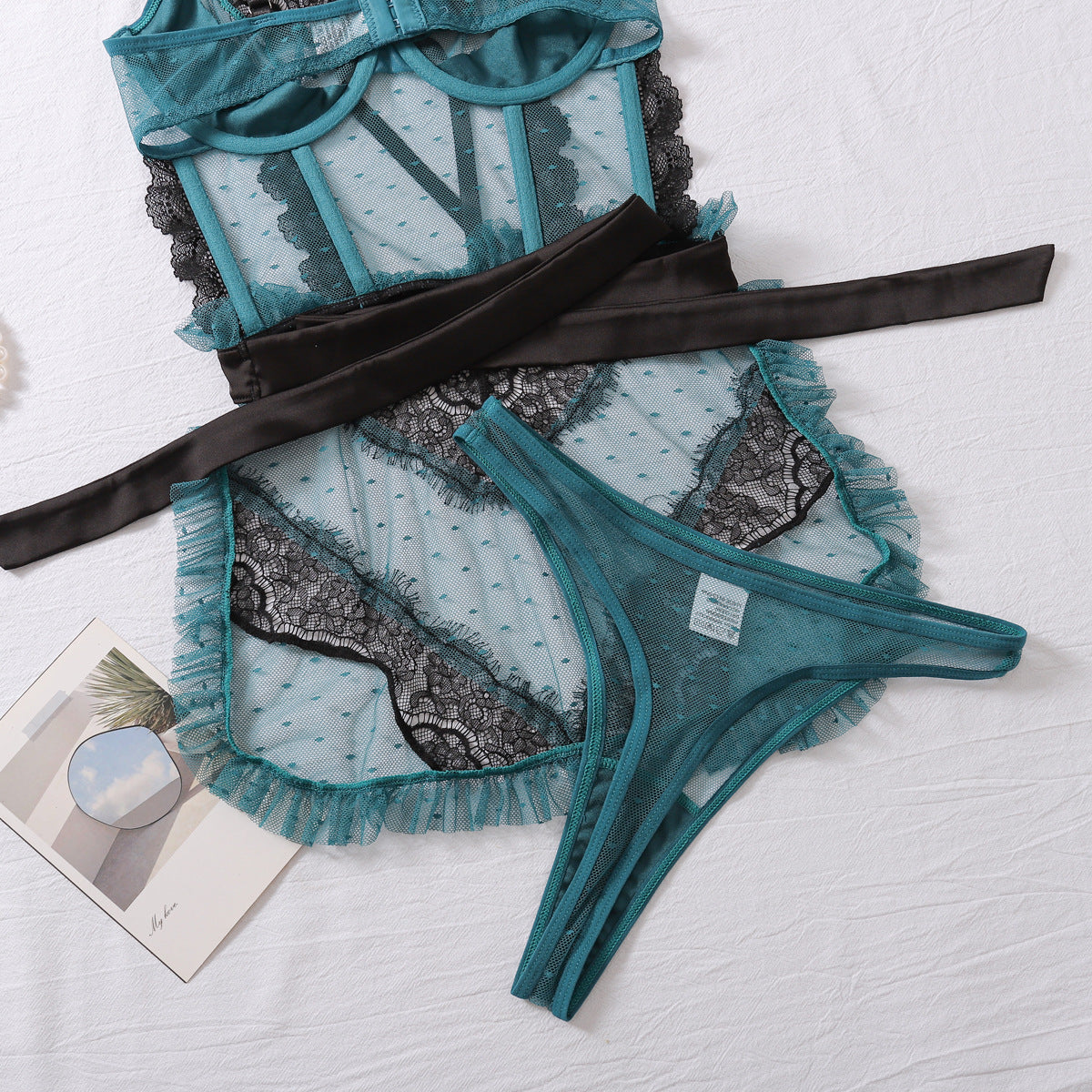 Women's Sexy Polka Dots Sexy Lingerie Sets Sleeping Lace Sexy Lingerie