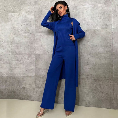 Holiday Women's Vacation Simple Style Solid Color Ice Silk Polyester Pants Sets Pants Sets