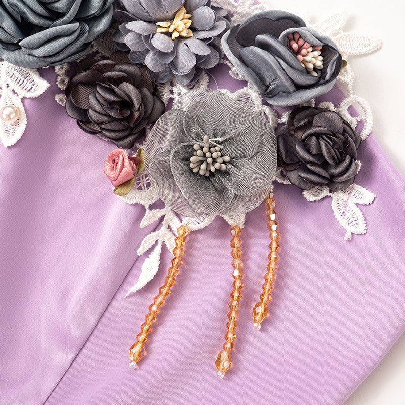 Women's Wrap Crop Top Sleeveless Tank Tops Streetwear Flower