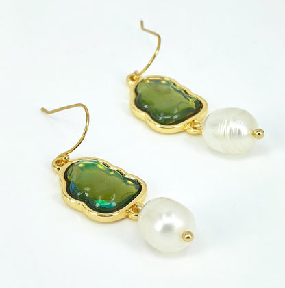 French Pearl Teardrop Hook Earrings