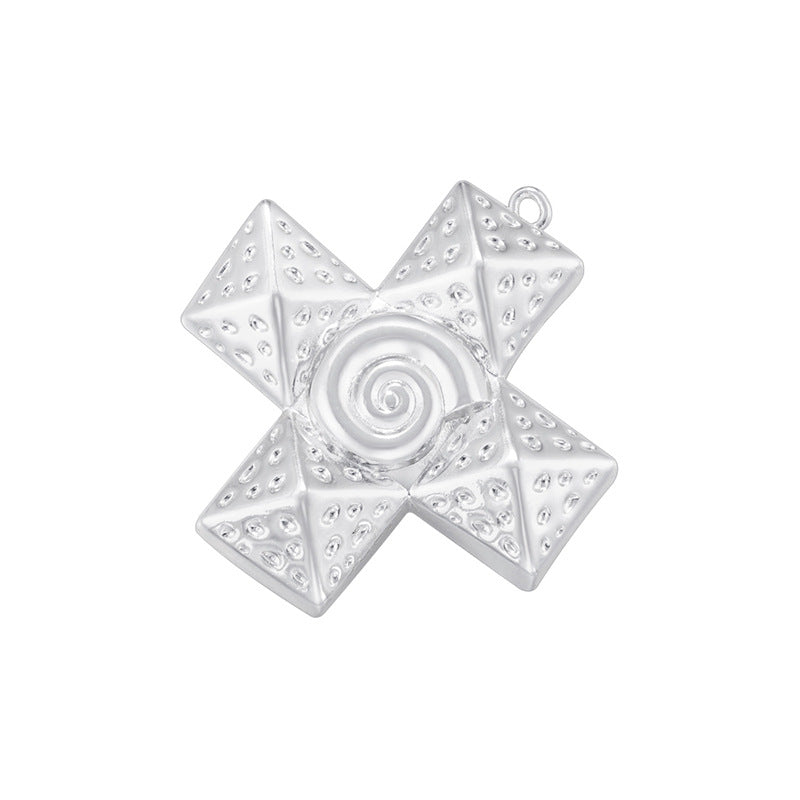 1 Piece Brass Zircon Cross Pendant