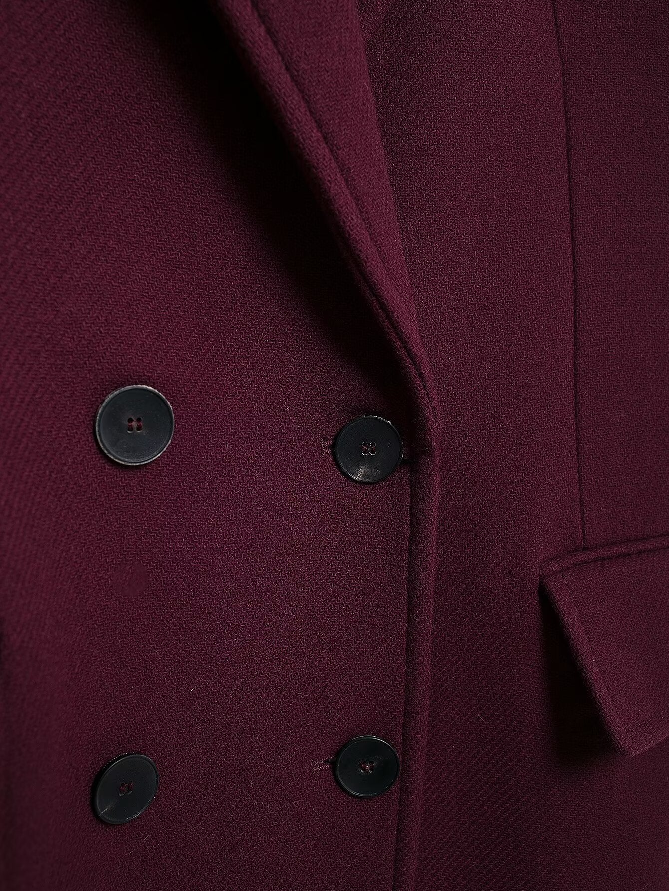 Women's Streetwear Solid Color Double Breasted Woolen Coat Woolen Coat