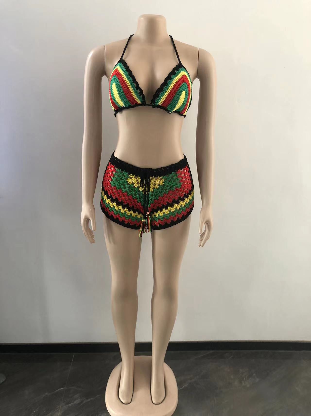 Women's Sexy Color Block 2 Pieces Set Tankinis Swimwear