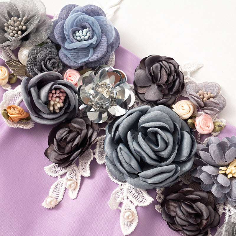 Women's Wrap Crop Top Sleeveless Tank Tops Streetwear Flower