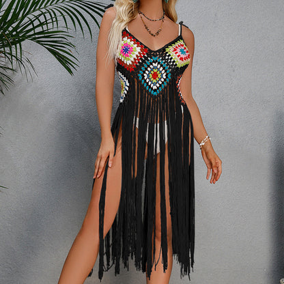 women's bohemian geometric cover ups