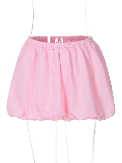 Summer Simple Style Classic Style Solid Color Cotton Polyester Above Knee Skirts