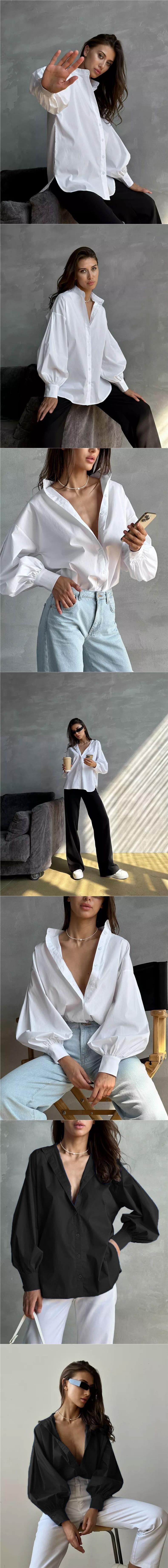 Women's Blouse Long Sleeve Blouses Casual Elegant Solid Color