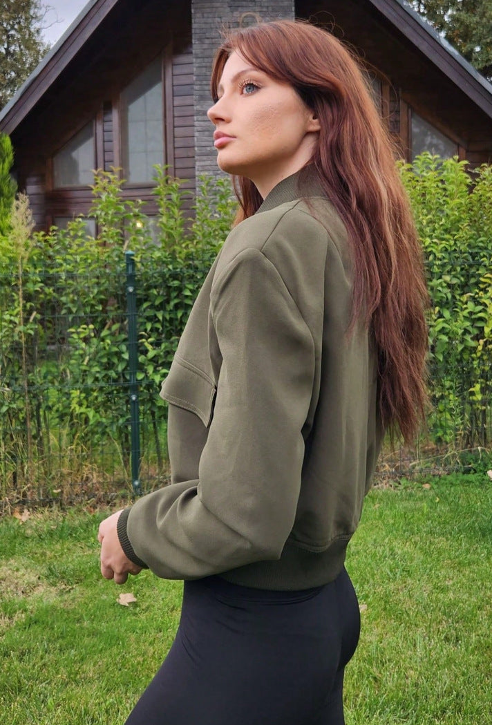 Women's Streetwear Solid Color Single Breasted Coat Casual Jacket