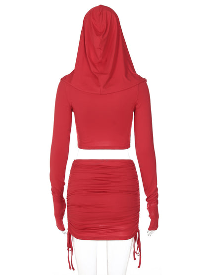 Daily Women's Casual Streetwear Solid Color Spandex Polyester Skirt Sets Skirt Sets
