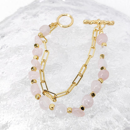 Rose Quartz Beaded Bracelet