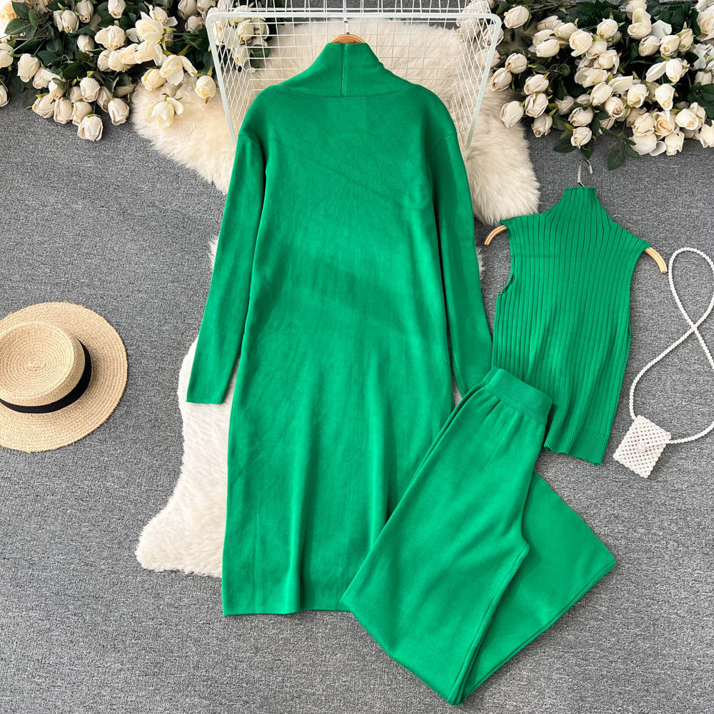 Holiday Women's Vacation Simple Style Solid Color Ice Silk Polyester Pants Sets Pants Sets