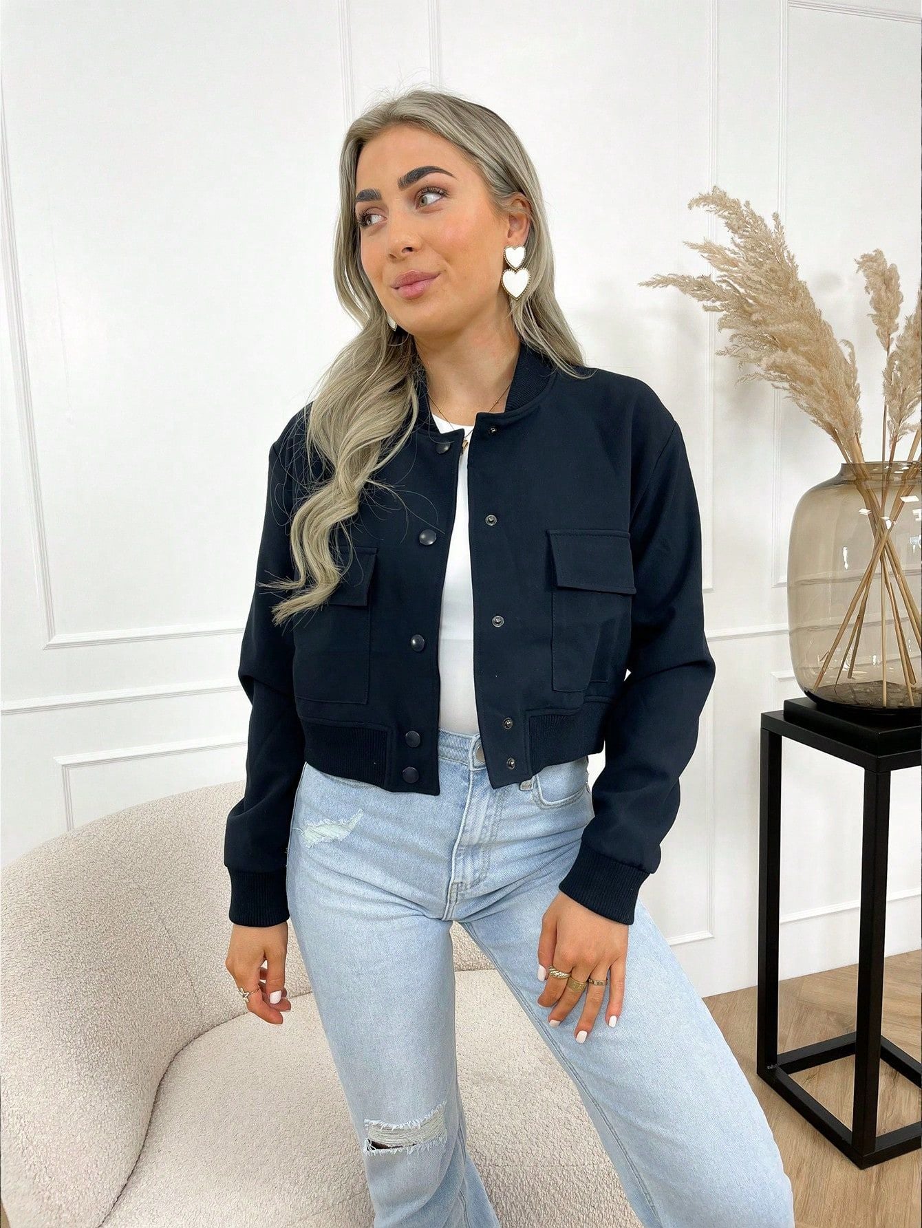Women's Streetwear Solid Color Single Breasted Coat Casual Jacket