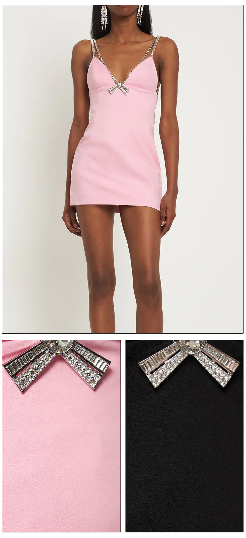 Women's Party Dress Sexy V Neck Sleeveless Solid Color Above Knee Cocktail Party