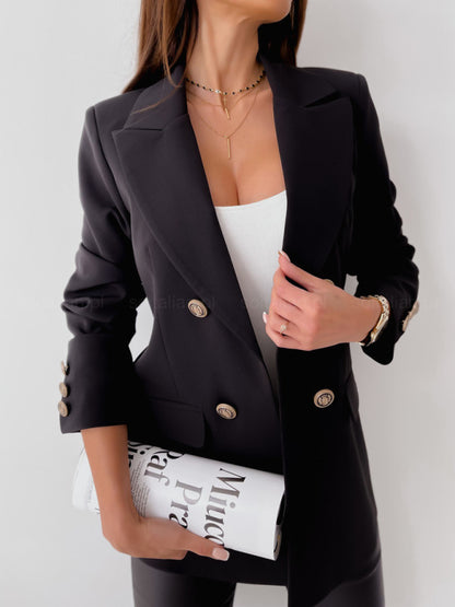 Women's Blazer Long Sleeve Blazers Simple Style Classic Style Solid Color