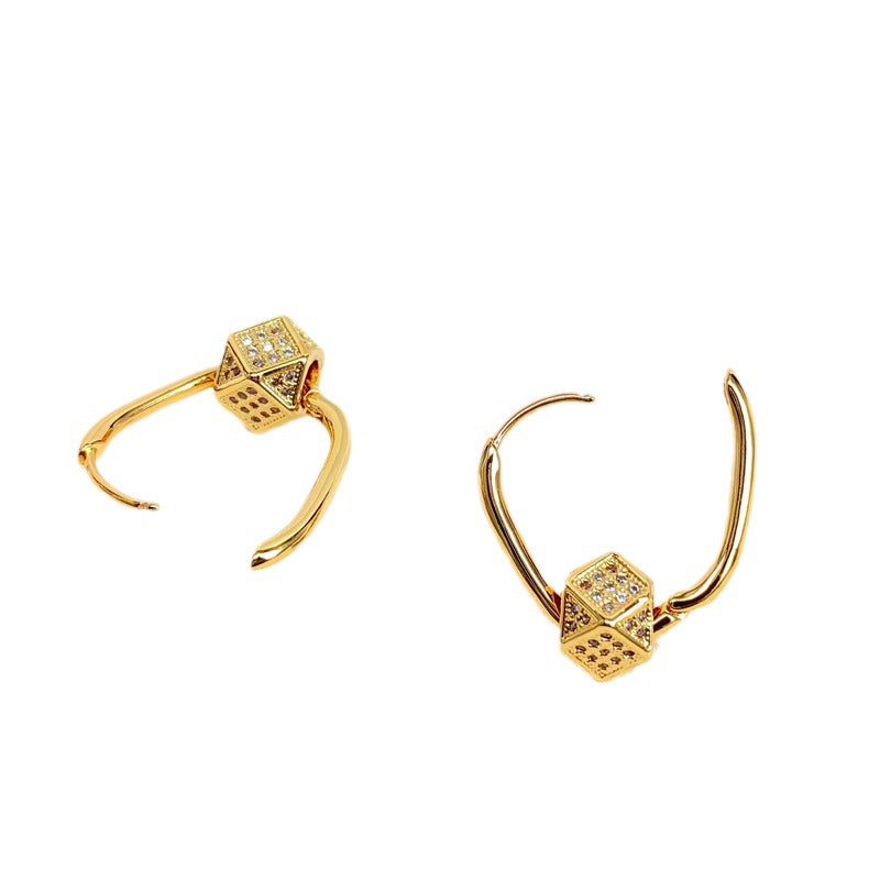 Minimal Geometric Gold Hoop Earrings