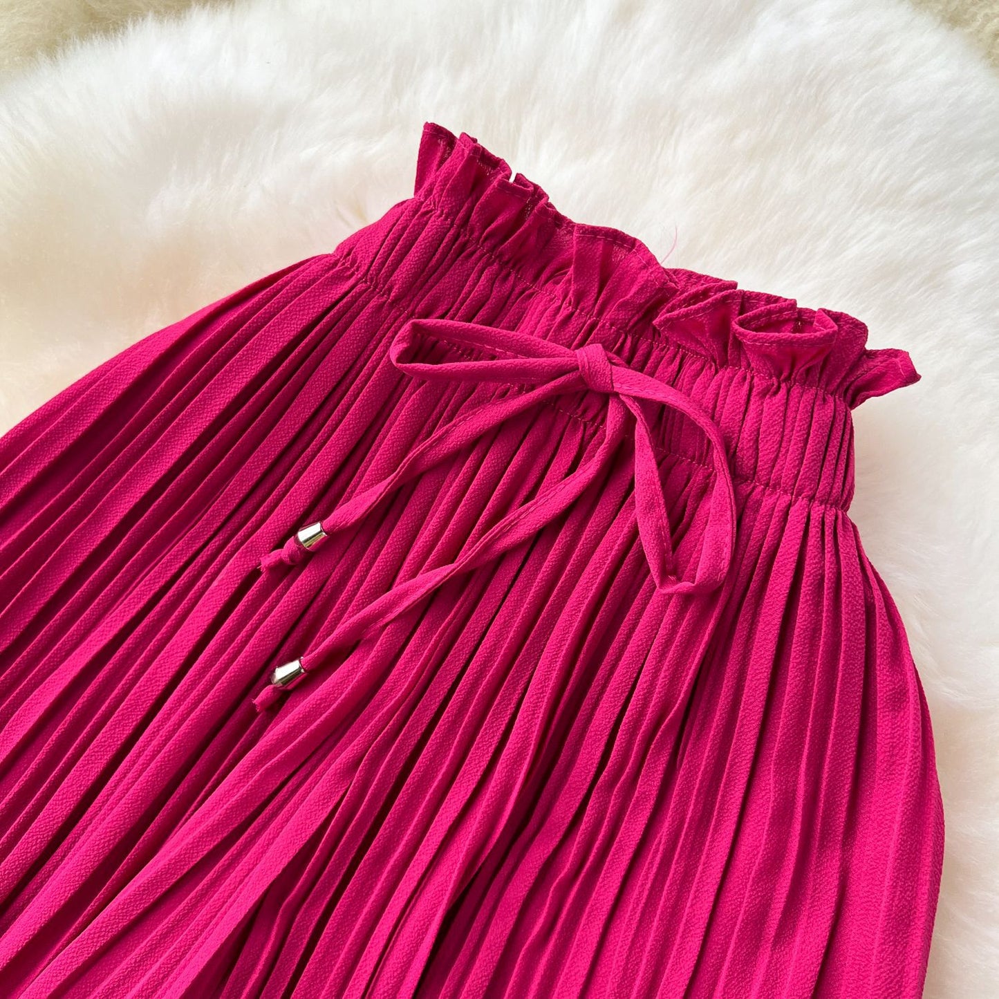 Women's Daily Casual Stripe Full Length Pleated Casual Pants