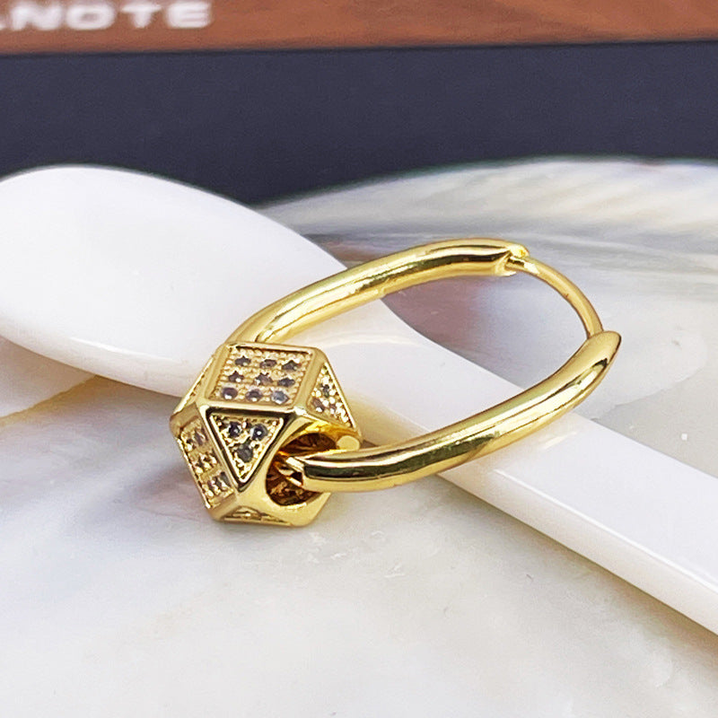 Minimal Geometric Gold Hoop Earrings