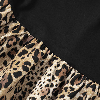 Women's Sheath Dress Streetwear Strapless Backless Sleeveless Leopard Above Knee Holiday