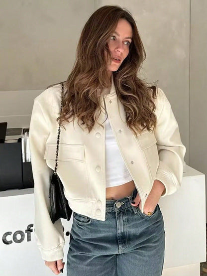 Women's Streetwear Solid Color Single Breasted Coat Casual Jacket