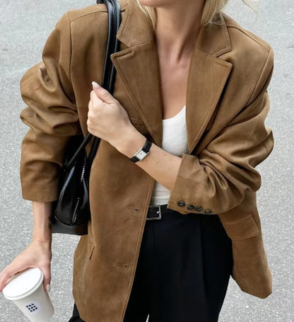 Women's Blazer Long Sleeve Blazers Streetwear Solid Color