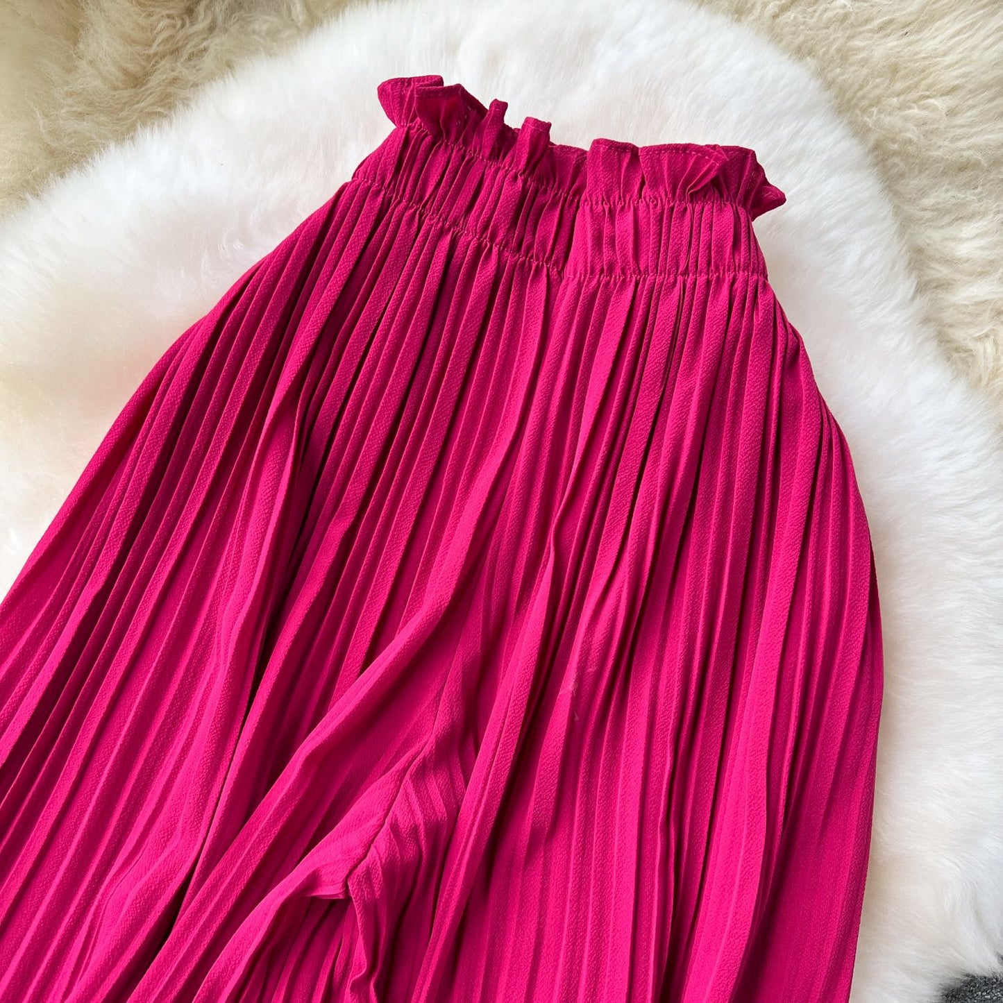 Women's Daily Casual Stripe Full Length Pleated Casual Pants