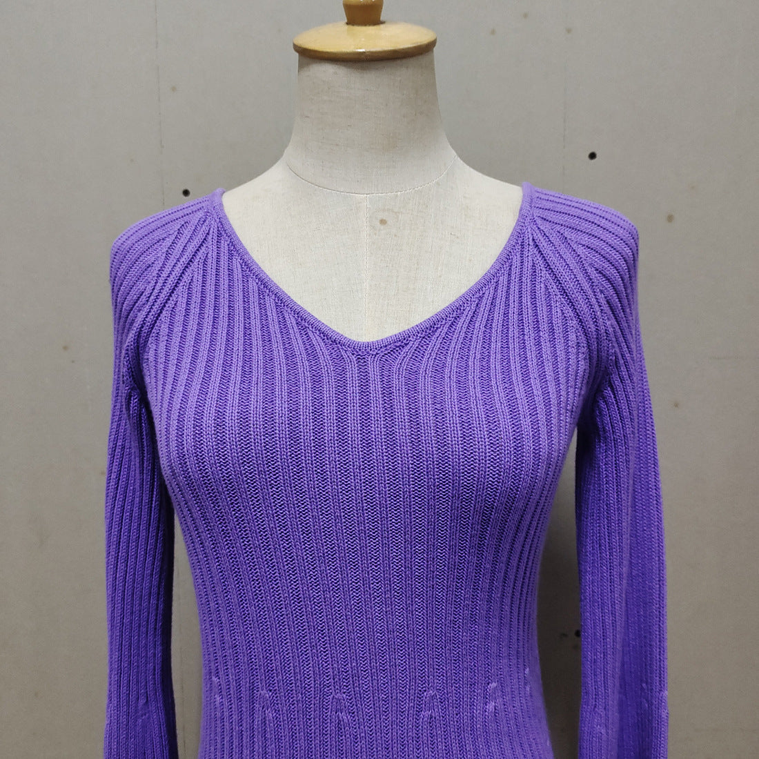 Women's Sheath Dress Simple Style V Neck Long Sleeve Solid Color Above Knee Holiday