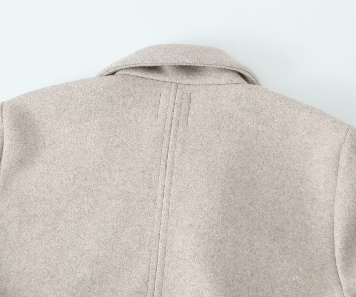 Women's Vacation Simple Style Solid Color Woolen Coat Woolen Coat