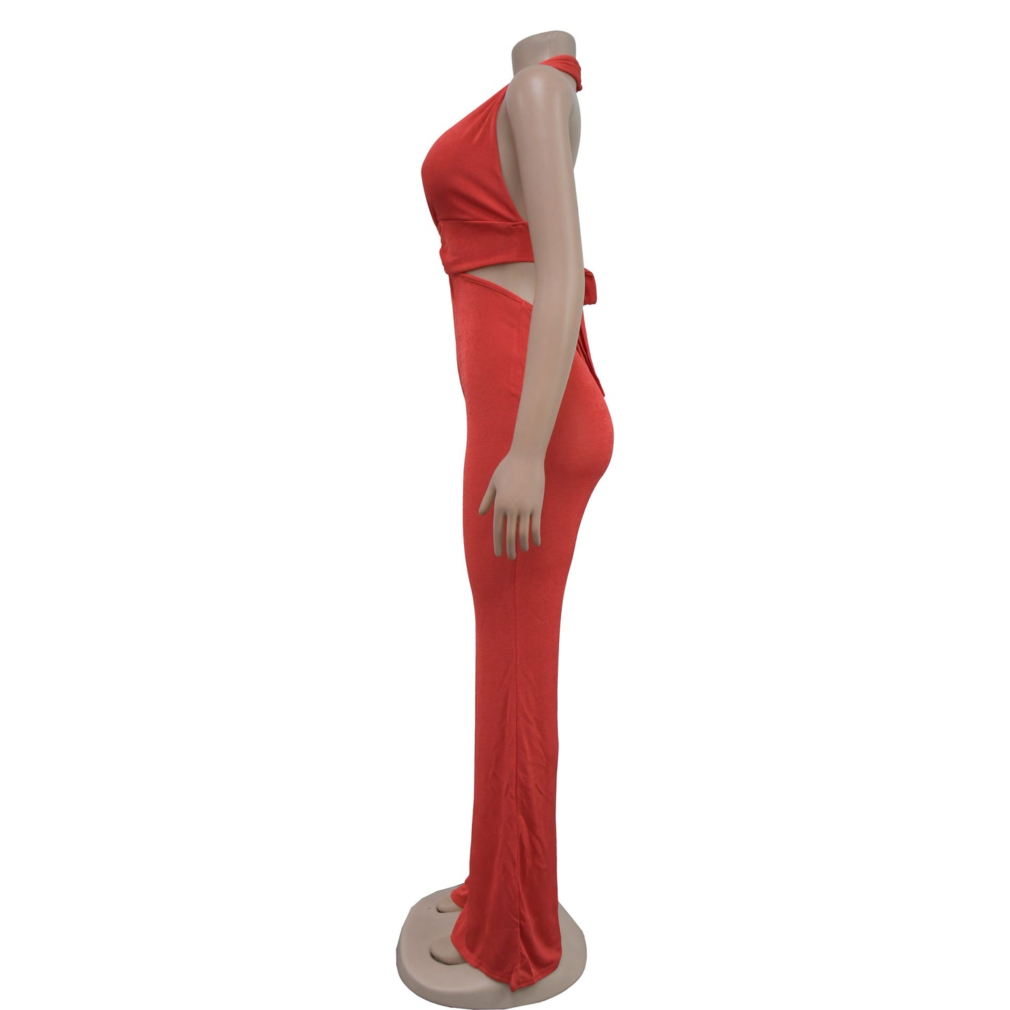 Women's Holiday Banquet Sexy Solid Color Full Length Jumpsuits