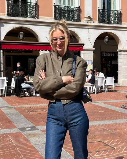 Women's Streetwear Solid Color Single Breasted Coat Casual Jacket