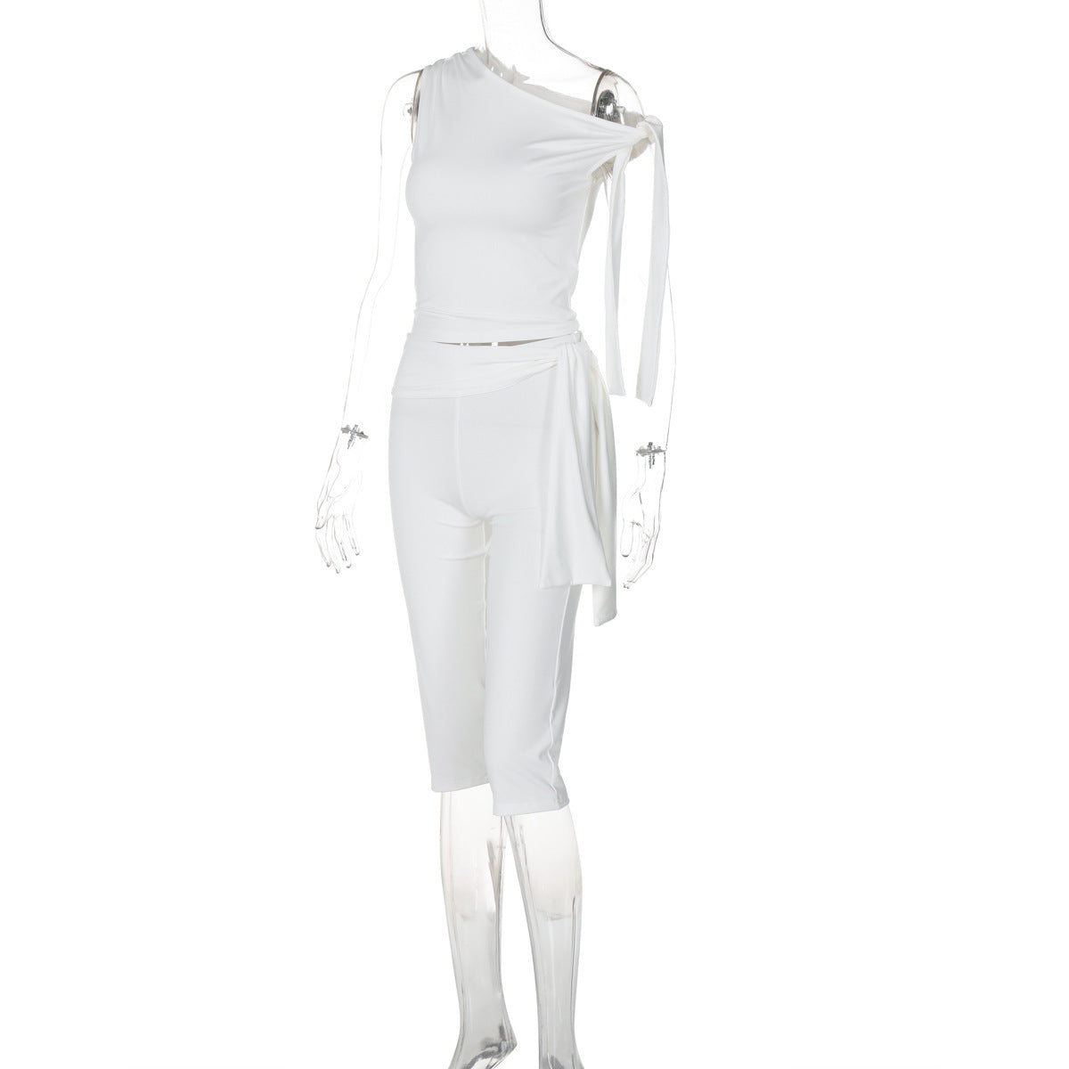 Banquet Daily Women's Casual Elegant Solid Color Spandex Polyester Pants Sets Shorts Sets