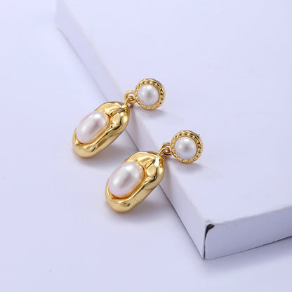 Gold Plated Pearl Jewelry Set