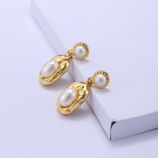 Gold Plated Pearl Jewelry Set